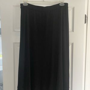 Laundry By Shelli Segal Long Black Ruffle Skirt